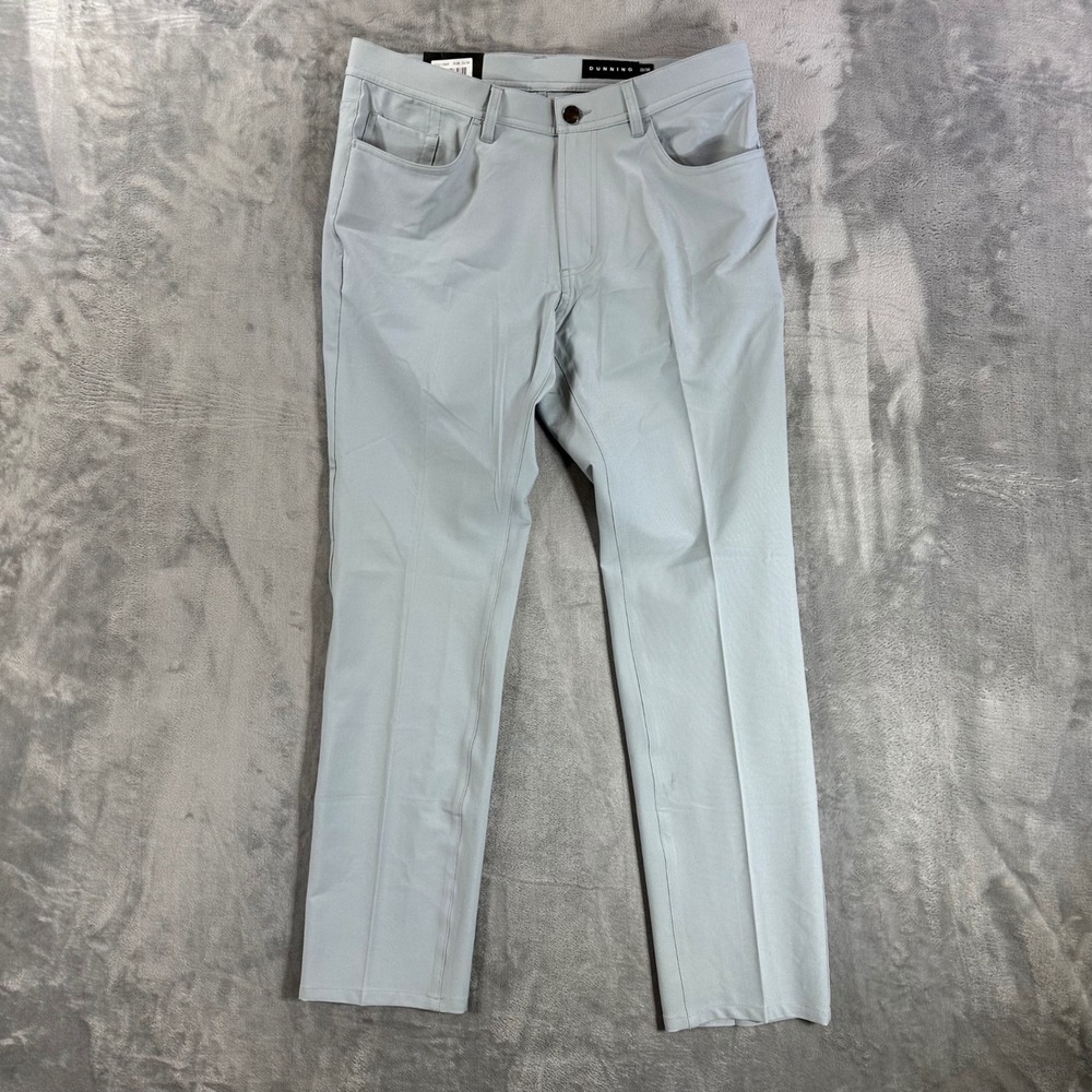New Dunning Golf Stretch Performance Pants Mens Size 33x30 Light Gray